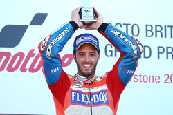 Podium: race winner Andrea Dovizioso, Ducati Team