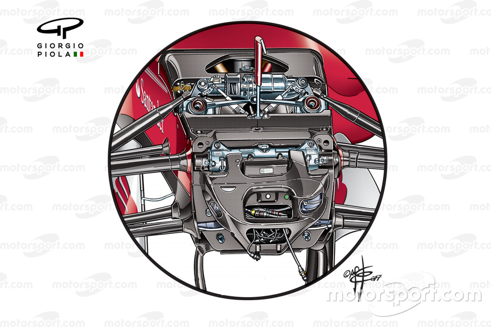 Ferrari SF70H: Vorderradaufhängung