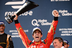 Lucas di Grassi, ABT Schaeffler Audi Sport, celebrates on the podium