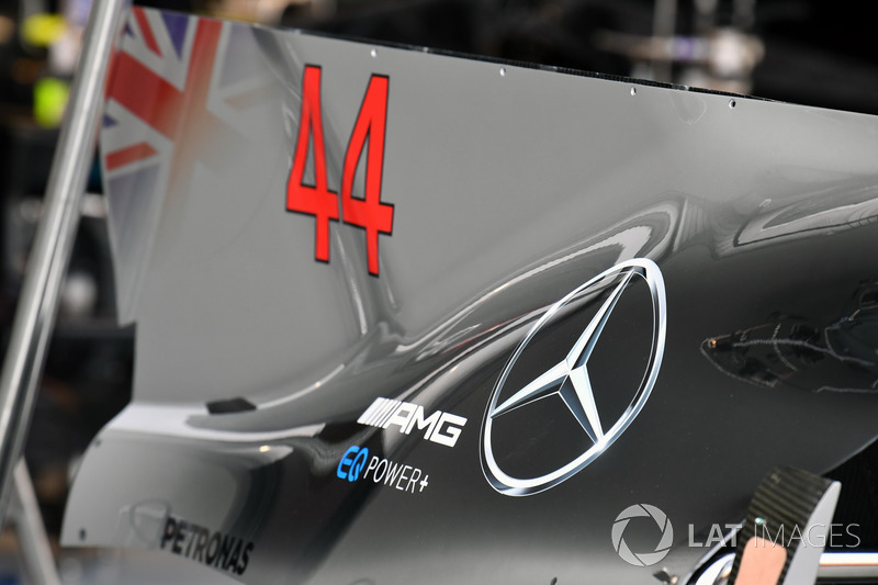 Mercedes-Benz F1 W08, dettaglio della pinna