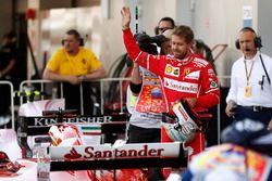 Ganador de la pole Sebastian Vettel, Ferrari