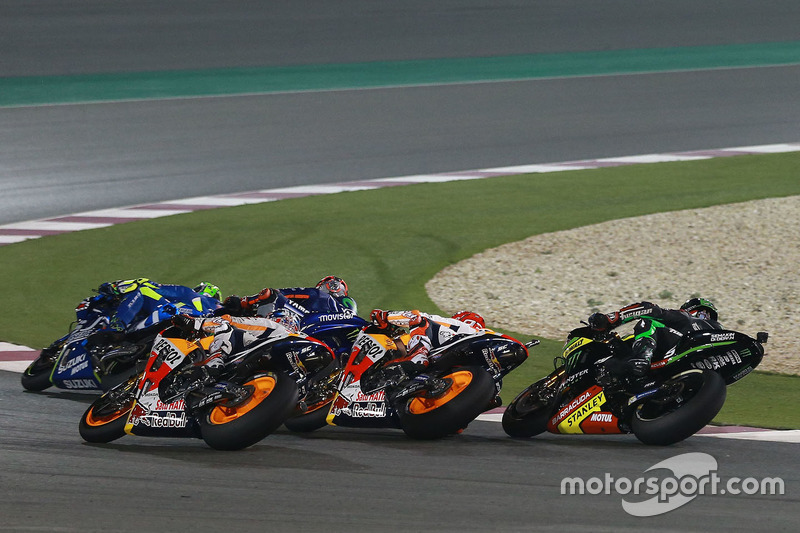 Andrea Iannone, Team Suzuki MotoGP, Maverick Viñales, Yamaha Factory Racing, Marc Marquez, Repsol Honda Team, Dani Pedrosa, Repsol Honda Team, Johann Zarco, Monster Yamaha Tech 3