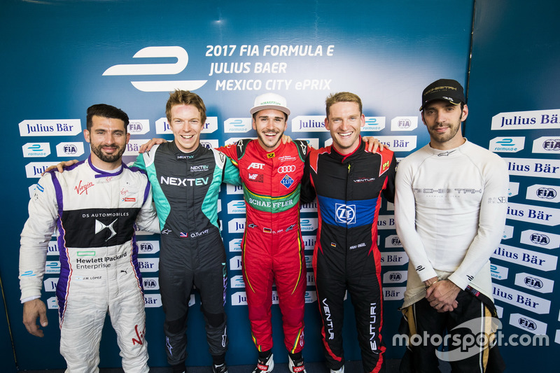 José María López, DS Virgin Racing, Oliver Turvey, NEXTEV TCR Formula E Team, Daniel Abt, ABT Schaeffler Audi Sport, Maro Engel, Venturi., Jean-Eric Vergne, Techeetah