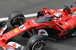 Sebastian Vettel, Ferrari SF70H, cockpit shield