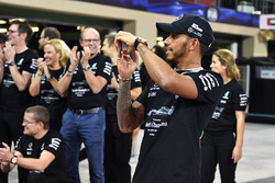 Lewis Hamilton, Mercedes AMG F1 at the team celebrations