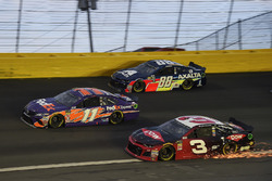 Denny Hamlin, Joe Gibbs Racing, Toyota Camry FedEx Express, Austin Dillon, Richard Childress Racing, Chevrolet Camaro Dow, Alex Bowman, Hendrick Motorsports, Chevrolet Camaro Axalta