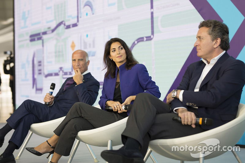 Alejandro Agag, CEO Formula E, with Mayor of Rome Virginia Raggi