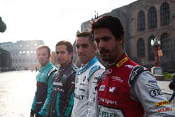 Lucas Di Grassi, Audi Sport ABT Schaeffler, Sebastien Buemi, Renault e.Dams, Nelson Piquet Jr., Jaguar Racing e Luca Filippi, NIO Formula E Team