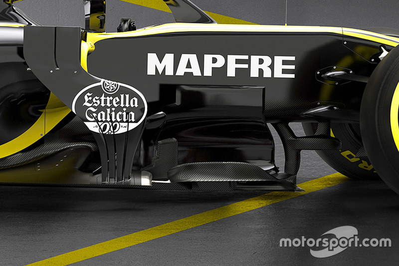 Renault F1 Team RS18 bargeboard detayı