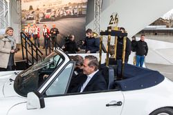 The 24 Hours of Le Mans trophy arrival at Porsche Museum