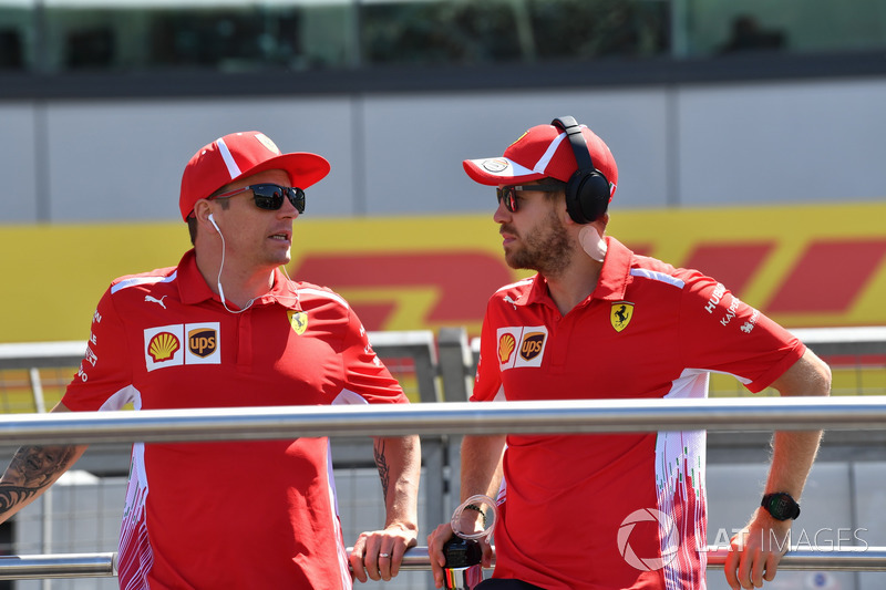 Kimi Raikkonen, Ferrari ve Sebastian Vettel, Ferrari