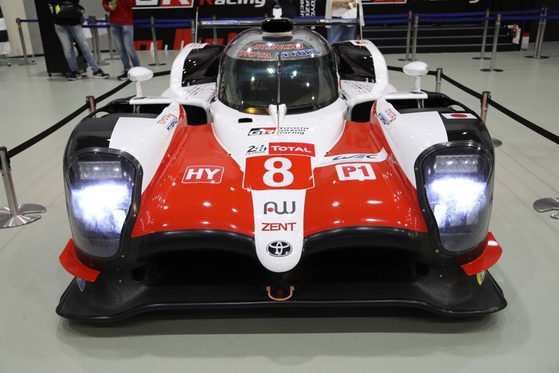 パブリックビューイング会場に展示されたTOYOTA TS050 HYBRID