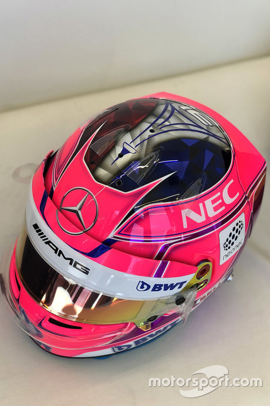 Шлем пилота Sahara Force India F1 Эстебана Окона
