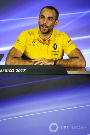 Cyril Abiteboul, directeur général de Renault Sport Racing, lors de la conférence de presse