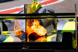 #4 ByKolles Racing Team Enso CLM P1/01: Oliver Webb, Dominik Kraihamer, Tom Dillmann, on fire