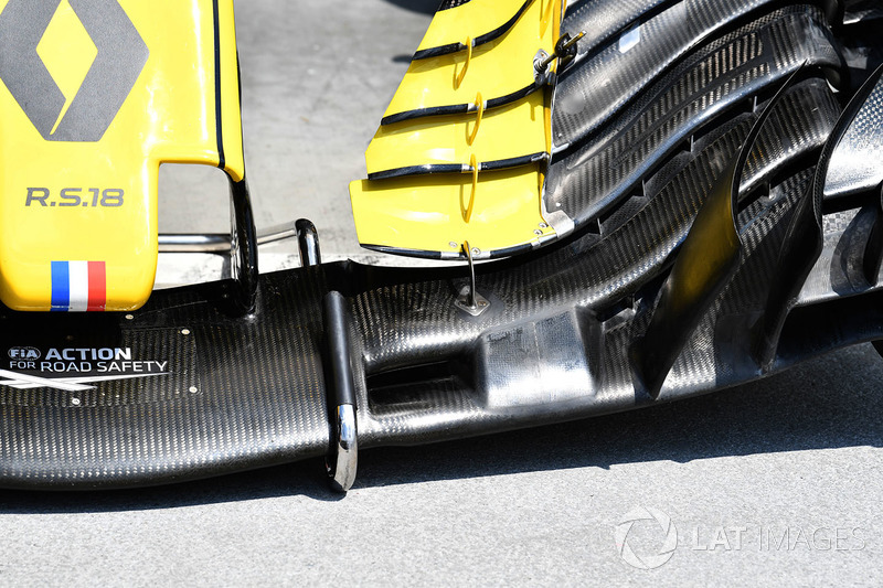 Renault Sport F1 Team R.S. 18 detalle del ala frontal