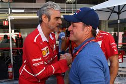 Rubens Barrichello, Maurizio Arrivabene, Team Principal Ferrari