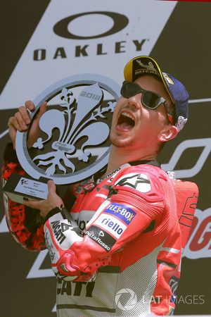 Podio: ganador de la carrera Jorge Lorenzo, Ducati Team