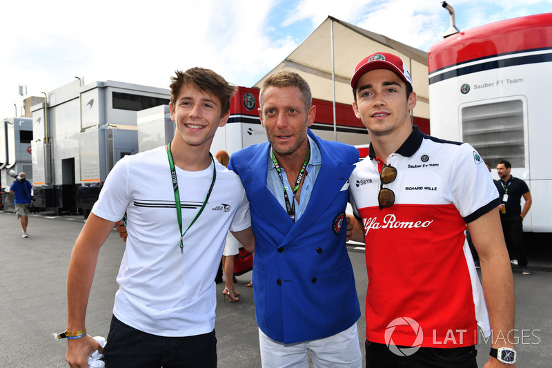 Charles Leclerc, Sauber, Lapo Elkann, Fiat
