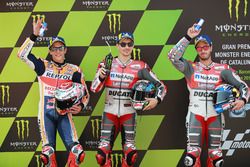 Le top 3 des qualifications : Marc Marquez, Repsol Honda Team, Jorge Lorenzo, Ducati Team, Andrea Dovizioso, Ducati Team