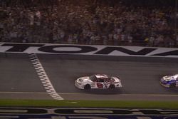 Dale Earnhardt Jr. takes the checkered flag