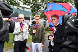 Damon Hill, Sky TV, Nico Rosberg, Mercedes-Benz Ambassador and Simon Lazenby, Sky TV