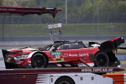 El coche de René Rast, Audi Sport Team Rosberg después del accidente