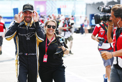Jean-Eric Vergne, Techeetah, celebrates after winning the championship
