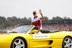 Marcus Ericsson, Sauber, lors de la parade des pilotes