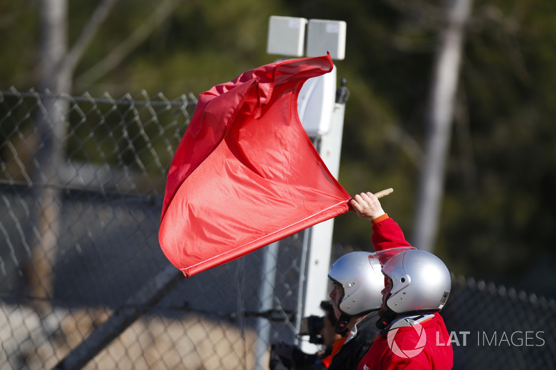 Marshall waves a red flag