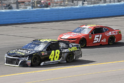 Jimmie Johnson, Hendrick Motorsports, Chevrolet Camaro Lowe's for Pros and Timmy Hill, Rick Ware Racing, Chevrolet Camaro P2