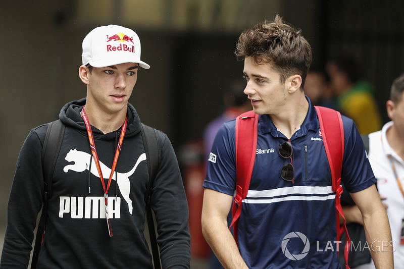 Pierre Gasly, Scuderia Toro Rosso and Charles Leclerc, Sauber