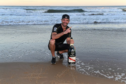 Jean-Eric Vergne, Techeetah, celebrates on the beach
