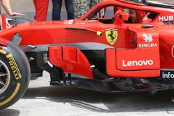 Les pontons de la Ferrari SF71H