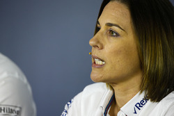 Claire Williams, Deputy Team Principal, Williams Martini Racing, in the team principals Press Conference