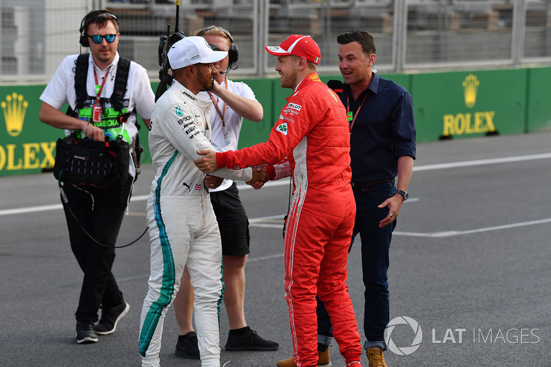 Sebastian Vettel, Ferrari ve Lewis Hamilton, Mercedes-AMG F1