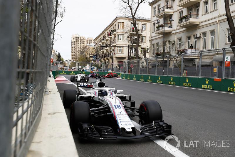 Lance Stroll, Williams FW41 Mercedes, Charles Leclerc, Sauber C37 Ferrari