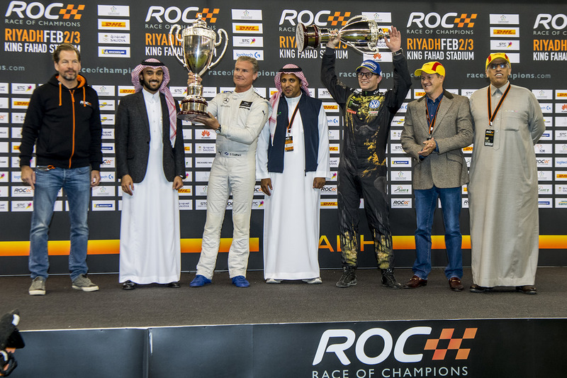 Winner David Coulthard, second place Petter Solberg