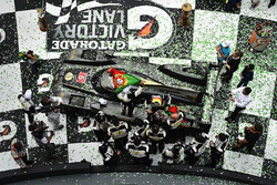 #5 Action Express Racing Cadillac DPi, P: Joao Barbosa, Christian Fittipaldi, Filipe Albuquerque celebrate the win in victory lane