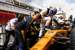 Fernando Alonso, McLaren, on the grid