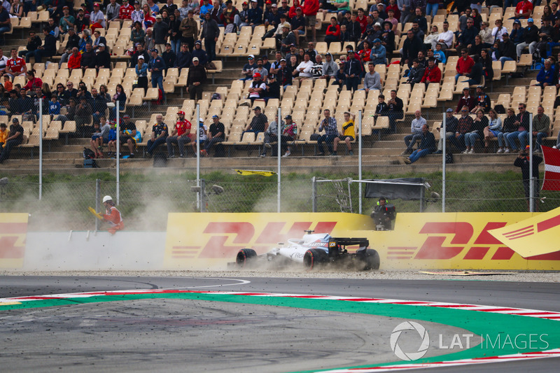 Lance Stroll, Williams Racing, kecelakaan di Q1