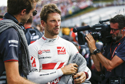 Romain Grosjean, Haas F1 Team, on the grid