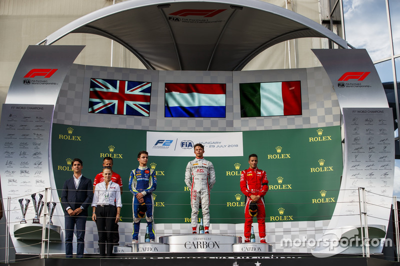 Lando Norris, Carlin, Nyck De Vries, PREMA Racing, Antonio Fuoco, Charouz Racing System