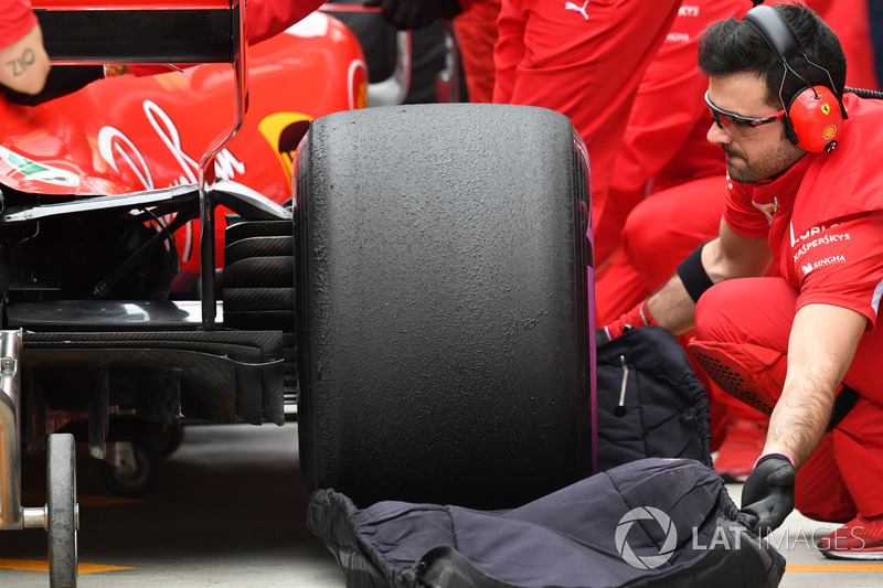 Ferrari SF71H in the pitlane