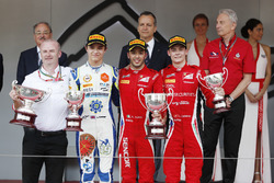 Podium : le vainqueur Antonio Fuoco, Charouz Racing System, le deuxième Lando Norris, Carlin, le troisième Louis Deletraz, Charouz Racing System