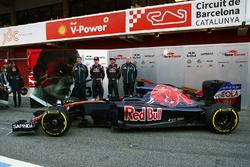 James Key, Scuderia directeur technique Toro Rosso avec Max Verstappen, Scuderia Toro Rosso, Carlos Sainz Jr., Scuderia Toro Rosso et Franz Tost, team principal Scuderia Toro Rosso