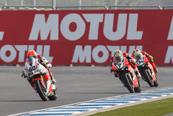 Michael van der Mark, Honda WSBK Team, Chaz Davies, Aruba.it Racing - Ducati Team en Davide Giuglian