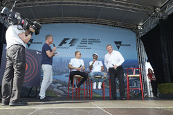 David Coulthard, Channel 4 F1, interviews Valtteri Bottas, Mercedes AMG, Lewis Hamilton, Mercedes AM