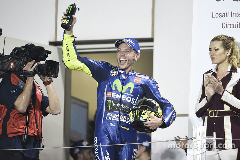 Podium: third place Valentino Rossi, Yamaha Factory Racing