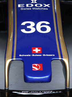 Il muso dell'auto di Antonio Giovinazzi, Sauber C36